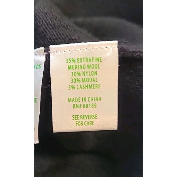 Lilly Pulitzer Odetta Sweater XL Black Sparkly Collar Wool Cashmere EUC - Picture 9 of 11